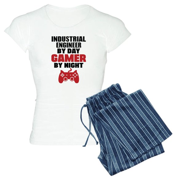 CafePress - INDUSTRIAL ENGINEER BY DAY GAMER BY NIGHT Pajamas - Women's Light Pajamas
