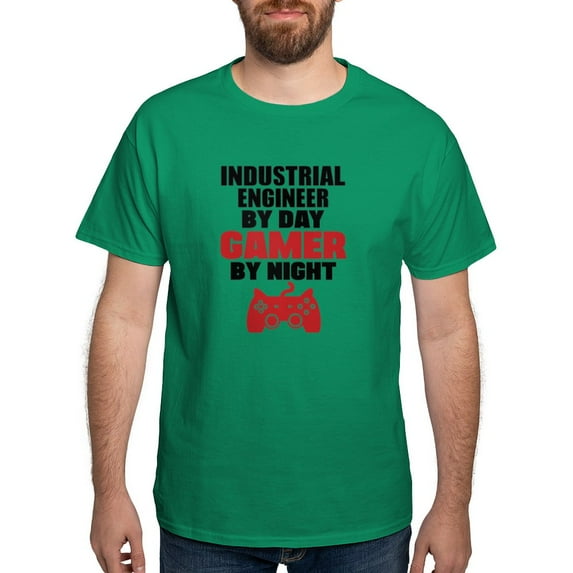 CafePress - INDUSTRIAL ENGINEER BY DAY GAMER BY NIGHT T Shirt - Men's Classic Graphic Cotton T-Shirt