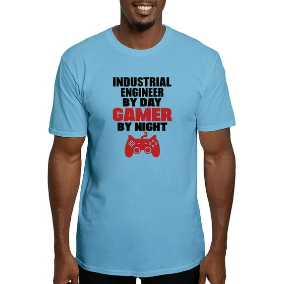 CafePress - INDUSTRIAL ENGINEER BY DAY GAMER BY NIGHT T Shirt - Fitted T-Shirt, Vintage Fit Soft Cotton Tee