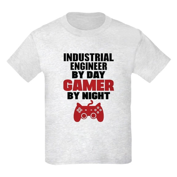 CafePress - INDUSTRIAL ENGINEER BY DAY GAMER BY NIGHT T Shirt - Light T-Shirt Kids XS-XL
