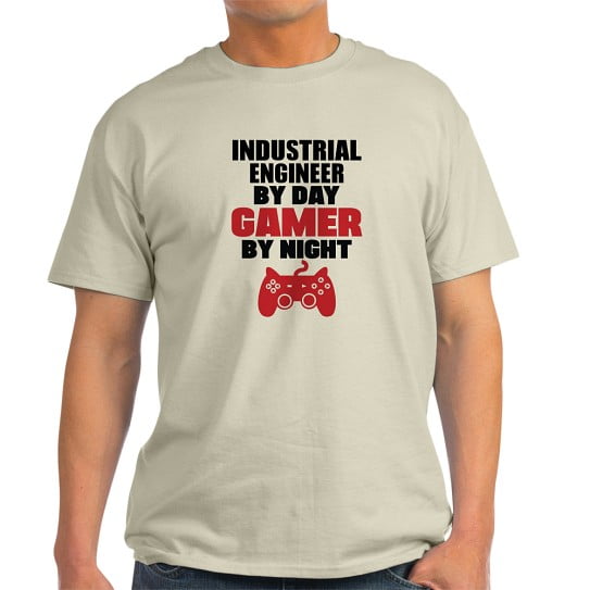 CafePress - INDUSTRIAL ENGINEER BY DAY GAMER BY NIGHT T Shirt - Men's Classic Cotton T-Shirts