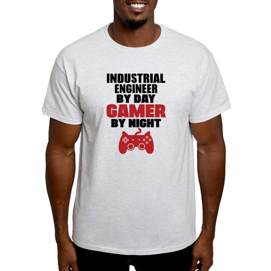 CafePress - INDUSTRIAL ENGINEER BY DAY GAMER BY NIGHT T Shirt - Men's Classic Cotton T-Shirts