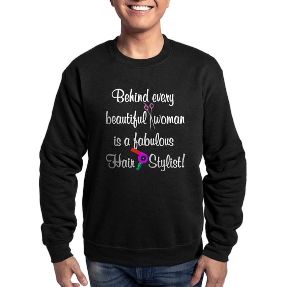 CafePress - INSPIRING HAIR STYLIST Sweatshirt (Dark) - Classic Crew Neck Sweatshirt