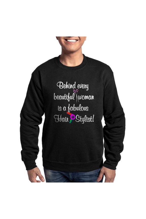 - INSPIRING HAIR STYLIST Sweatshirt (Dark) - Classic Crew Neck Sweatshirt