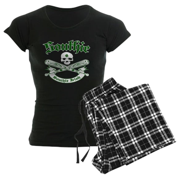 CafePress - IRISH: South Boston Women's Dark Pajamas - Women's Short Sleeve Print T-Shirt and Pants Dark Cotton Pajama Set
