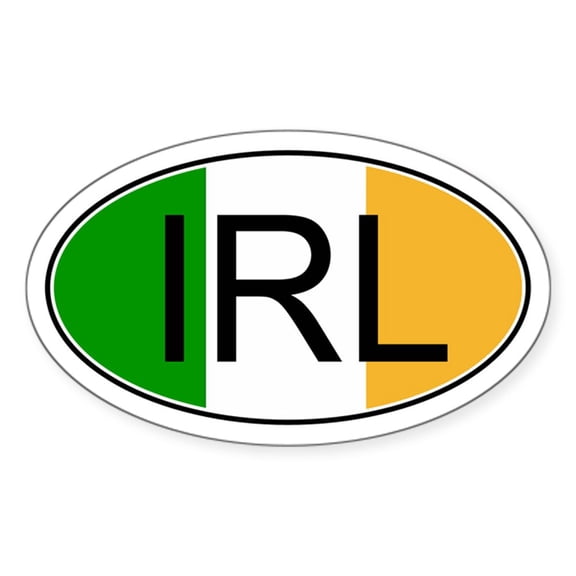 CafePress - IRL Ireland Oval Sticker - Sticker (Oval)