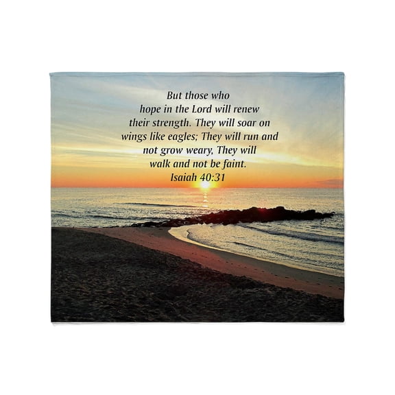 CafePress - ISAIAH 40:31 Throw Blanket - Soft Fleece Throw Blanket, 50"x60" for All Ages