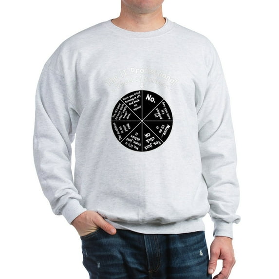 CafePress - IT Wheel Of Answer Sweatshirt - Crew Neck Sweatshirt