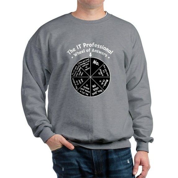 CafePress - IT Wheel Of Answer Sweatshirt - Crew Neck Sweatshirt