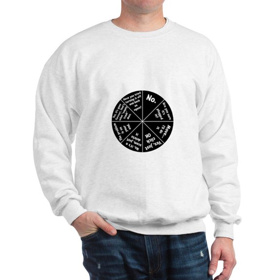 CafePress - IT Wheel Of Answer Sweatshirt - Crew Neck Sweatshirt