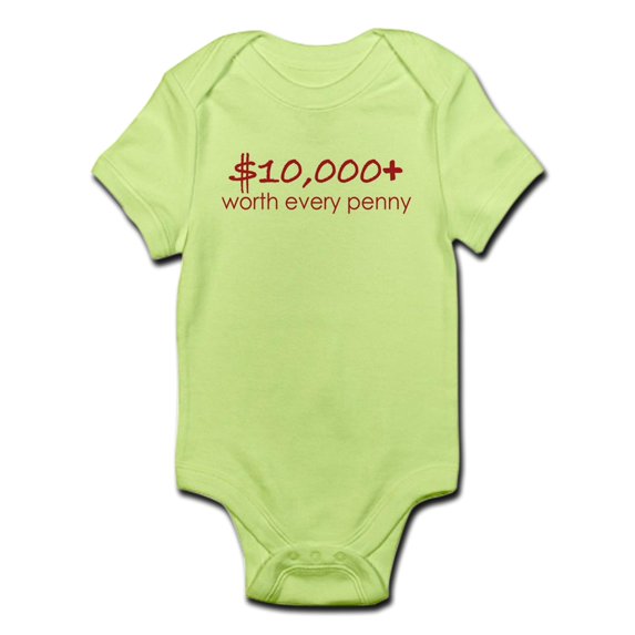 CafePress - IVF - Worth Every Penny - Baby Light Bodysuit