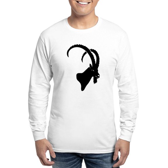 CafePress - Ibex Capricorn Steinbock Mountain Goat Sheep Alps - Unisex Cotton Long Sleeve T-Shirt