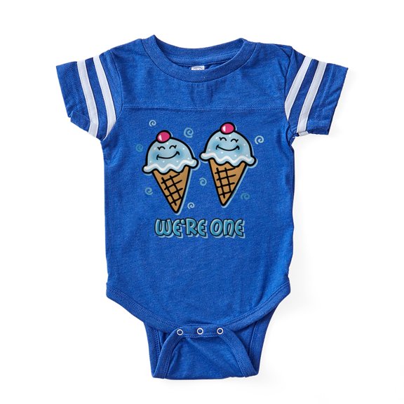 CafePress - Ice Cream We're 1 Boys - Cute Infant Baby Football Bodysuit