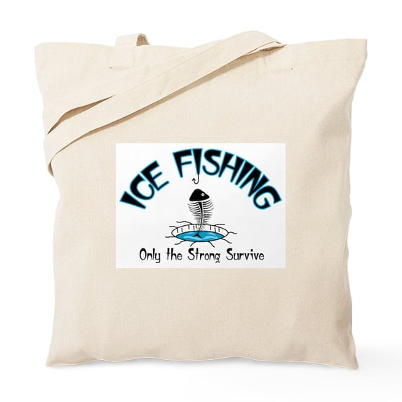 CafePress - Ice Fishing Tote Bag - Unisex Canvas Tote Bag, Beige, 1-Piece
