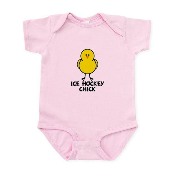 CafePress - Ice Hockey Chick Infant Bodysuit - Baby Light Bodysuit, Size Newborn - 24 Months