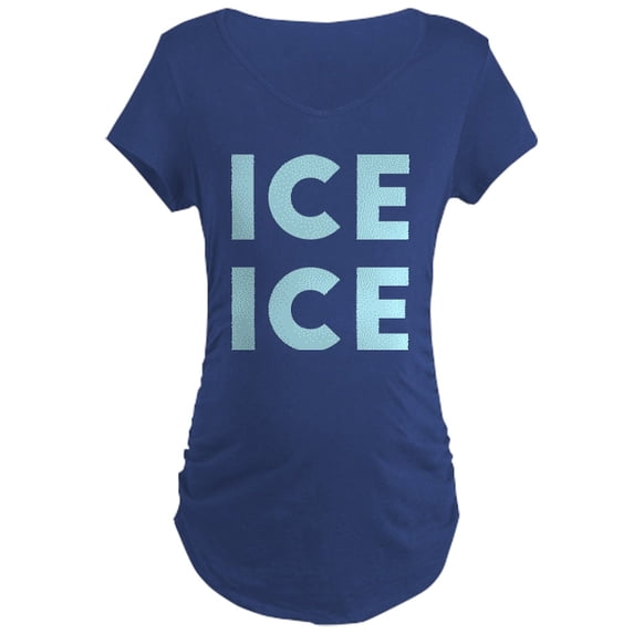 CafePress - Ice Ice Baby Maternity T Shirt - Maternity Dark T-Shirt