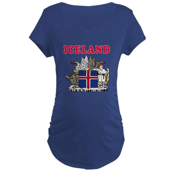 CafePress - Iceland Coat Of Arms Designs Maternity Dark T Shir - Maternity Dark T-Shirt