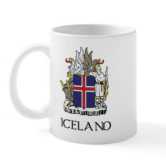 CafePress - Iceland Coat Of Arms Mug - 11 oz Ceramic Mug - Novelty Coffee Tea Cup