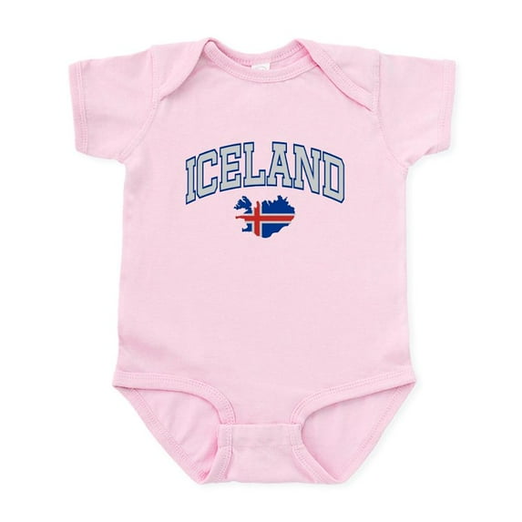 CafePress - Iceland Map English Infant Bodysuit - Baby Light Bodysuit, Size Newborn - 24 Months