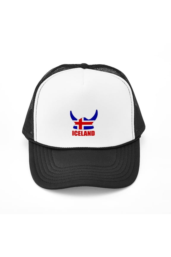 - Icelandic Viking Iceland - Adjustable Unisex Printed Trucker Hat with Mesh Back