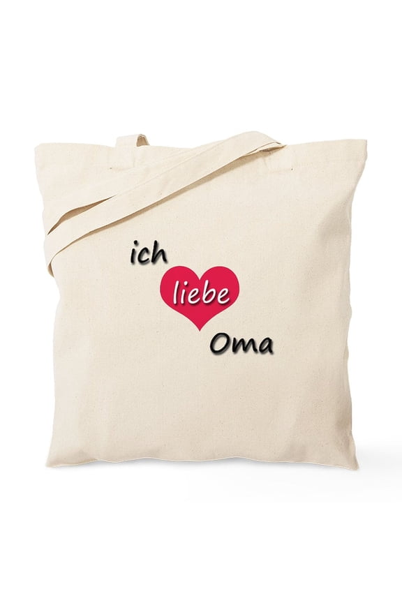 - Ich Liebe Oma I Love Grandma In German Tote Bag - Unisex Canvas Tote Bag, Beige, 1-Piece