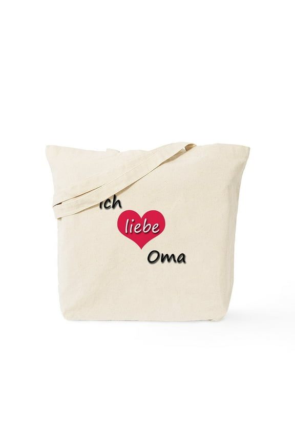 - Ich Liebe Oma I Love Grandma In German Tote Bag - Unisex Canvas Tote Bag, Beige, 1-Piece