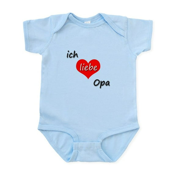 CafePress - Ich Liebe Opa I Love Grandpa In German Infant Body - Baby Light Bodysuit, Size Newborn - 24 Months