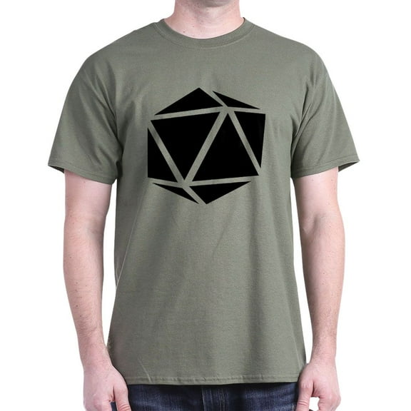 CafePress - Icosahedron Black Dark T Shirt - Men's Classic Graphic Cotton T-Shirt