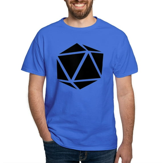 CafePress - Icosahedron Black Dark T Shirt - Men's Classic Graphic Cotton T-Shirt