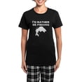 thumbnail image 1 of CafePress - Id Rather Be Fishing Pajamas - Women's Short Sleeve Print T-Shirt and Pants Dark Cotton Pajama Set, 1 of 7