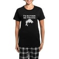 thumbnail image 1 of CafePress - Id Rather Be Fishing Pajamas - Women's Short Sleeve Print T-Shirt and Pants Dark Cotton Pajama Set, 1 of 7