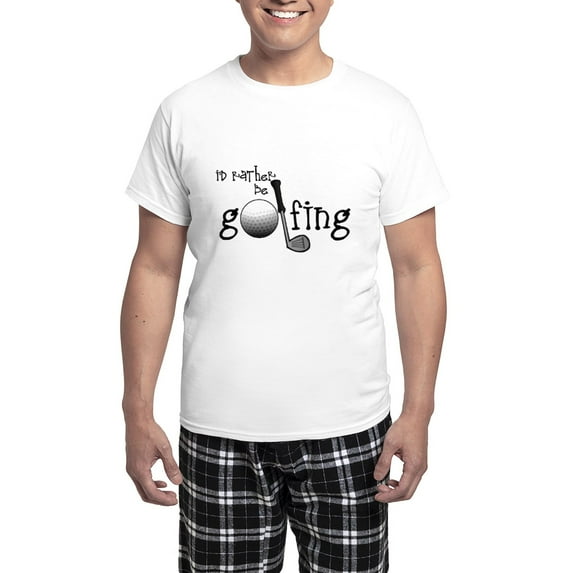 CafePress - Id Rather Be Golfing Pajamas - Men's Light Loose Fit Cotton Pajama Set