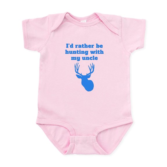 CafePress - Id Rather Be Hunting With My Uncle Body Suit - Baby Light Bodysuit, Size Newborn - 24 Months