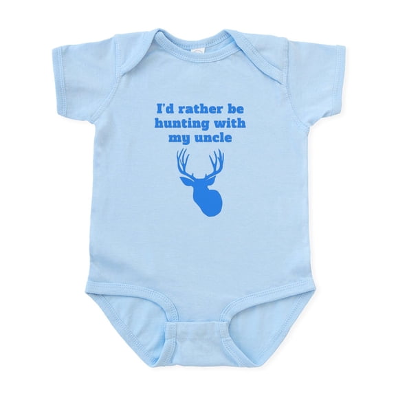 CafePress - Id Rather Be Hunting With My Uncle Body Suit - Baby Light Bodysuit, Size Newborn - 24 Months