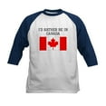 thumbnail image 1 of CafePress - Id Rather Be In Canada Baseball Jersey - Kids Cotton Baseball Jersey, 3/4 Sleeve Shirt, 1 of 4
