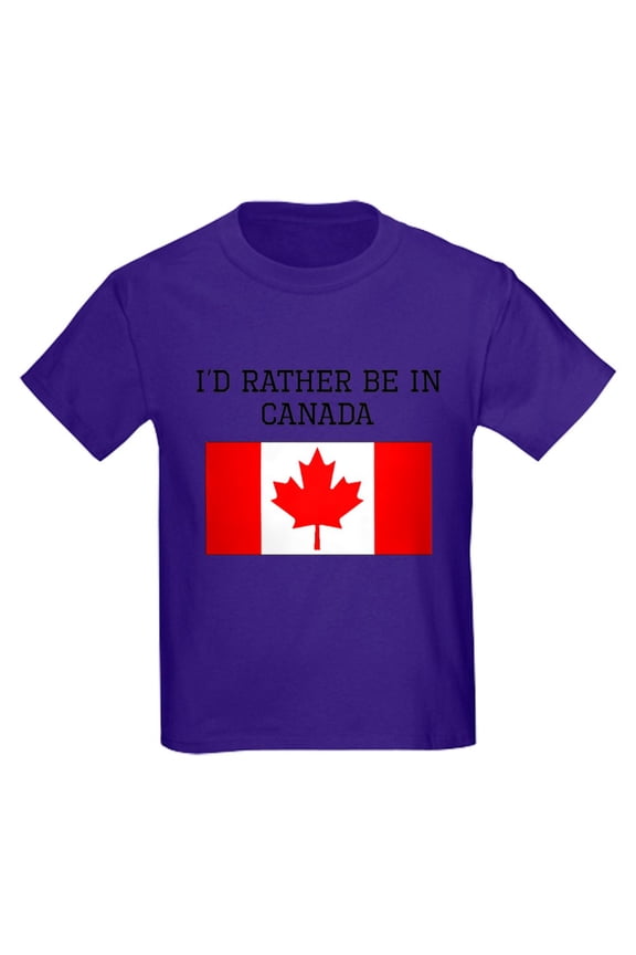 - Id Rather Be In Canada T Shirt - Dark T-Shirt Kids XS-XL
