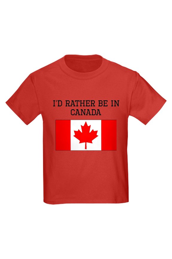 - Id Rather Be In Canada T Shirt - Dark T-Shirt Kids XS-XL