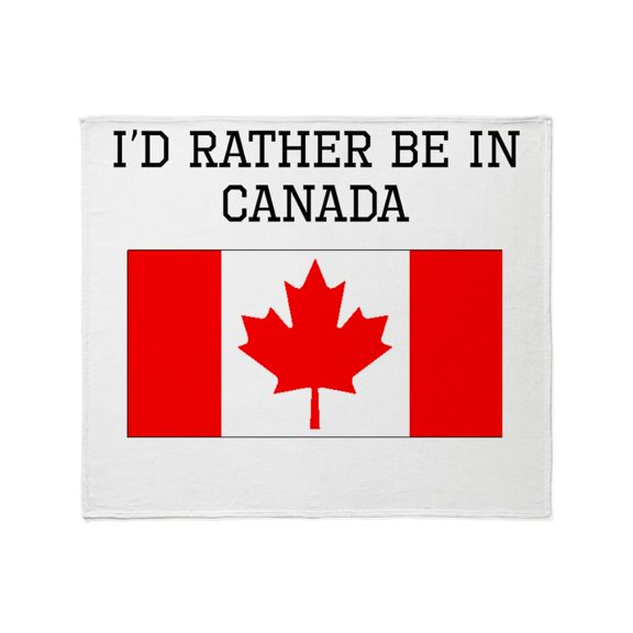 CafePress - Id Rather Be In Canada Throw Blanket - Soft Fleece Throw Blanket, 50"x60" for All Ages