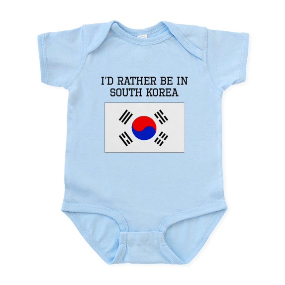 CafePress - Id Rather Be In South Korea Body Suit - Baby Light Bodysuit, Size Newborn - 24 Months