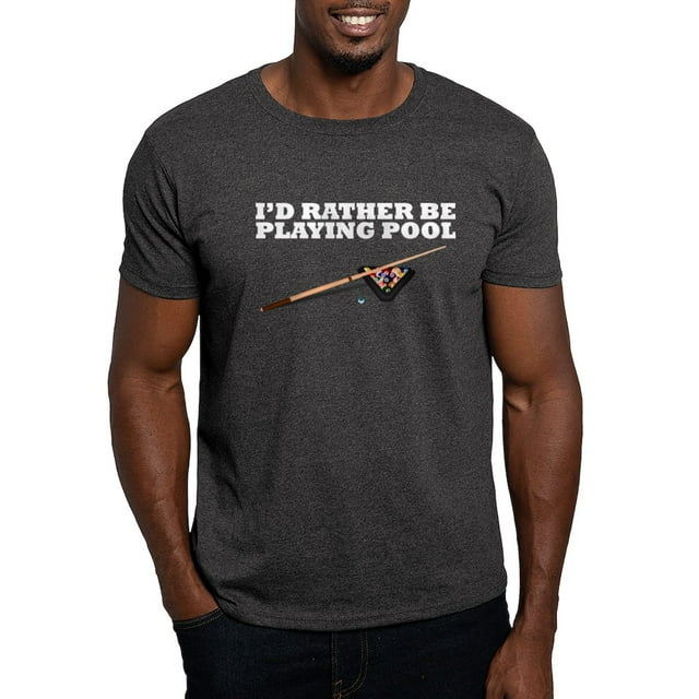 CafePress - Id Rather Be Playing Pool T Shirt - 100% Cotton T-Shirt
