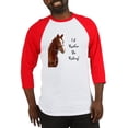 thumbnail image 1 of CafePress - Id Rather Be Riding! Horse Baseball Jersey - Cotton Baseball Jersey, 3/4 Raglan Sleeve Shirt, 1 of 4