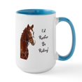 thumbnail image 1 of CafePress - Id Rather Be Riding! Horse Large Mug - 15 oz Ceramic Large White Novelty Mug, 1 of 4