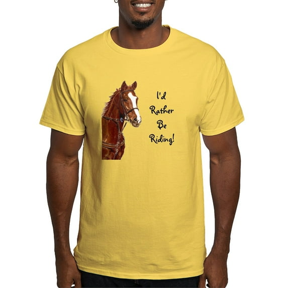 CafePress - Id Rather Be Riding! Horse Light T Shirt - Men's Classic Graphic T-Shirt