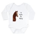 thumbnail image 1 of CafePress - Id Rather Be Riding! Horse Long Sleeve Infant Body - Long Sleeve Cotton Baby Bodysuit, 1 of 4