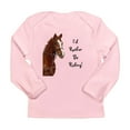 thumbnail image 1 of CafePress - Id Rather Be Riding! Horse Long Sleeve Infant T Sh - Long Sleeve Infant T-Shirt, 1 of 2