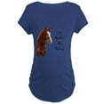 thumbnail image 1 of CafePress - Id Rather Be Riding! Horse Maternity Dark T Shirt - Maternity Dark T-Shirt, 1 of 3