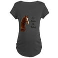 thumbnail image 1 of CafePress - Id Rather Be Riding! Horse Maternity Dark T Shirt - Maternity Dark T-Shirt, 1 of 3