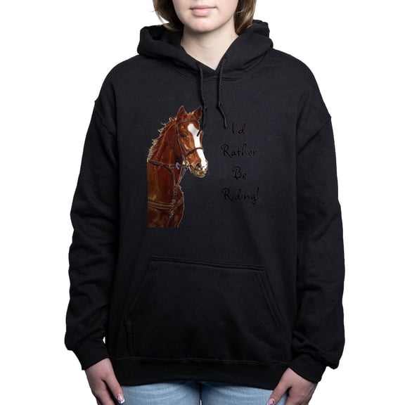 CafePress - Id Rather Be Riding! Horse Women's Hooded Sweatshi - Pullover Hoodie, Classic & Comfortable Hooded Sweatshirt