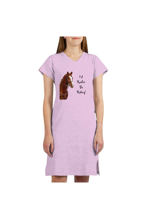 - Id Rather Be Riding! Horse - Women's Nightshirt