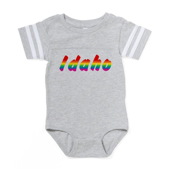 CafePress - Idaho Rbw Txt - Cute Infant Baby Football Bodysuit